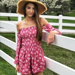 Mauve Boho Romper